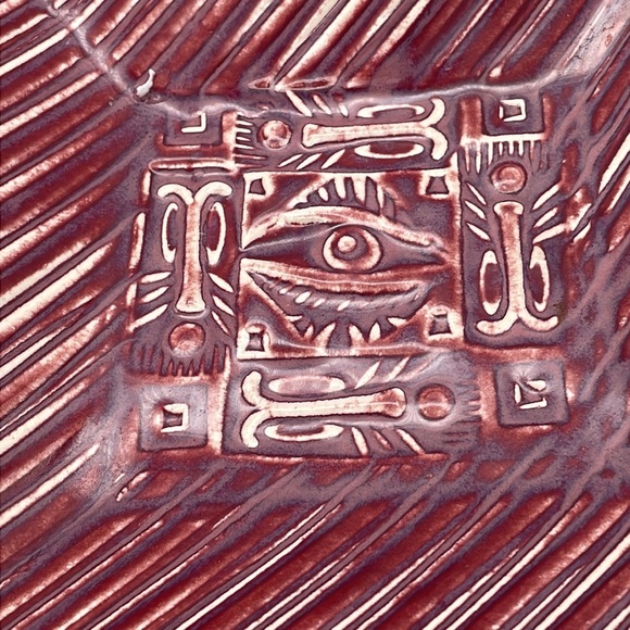 *sold* Mcm boho trinkets dish. mcm ashtray studio pottery retro hippy Egyptian - Picture 2 of 5